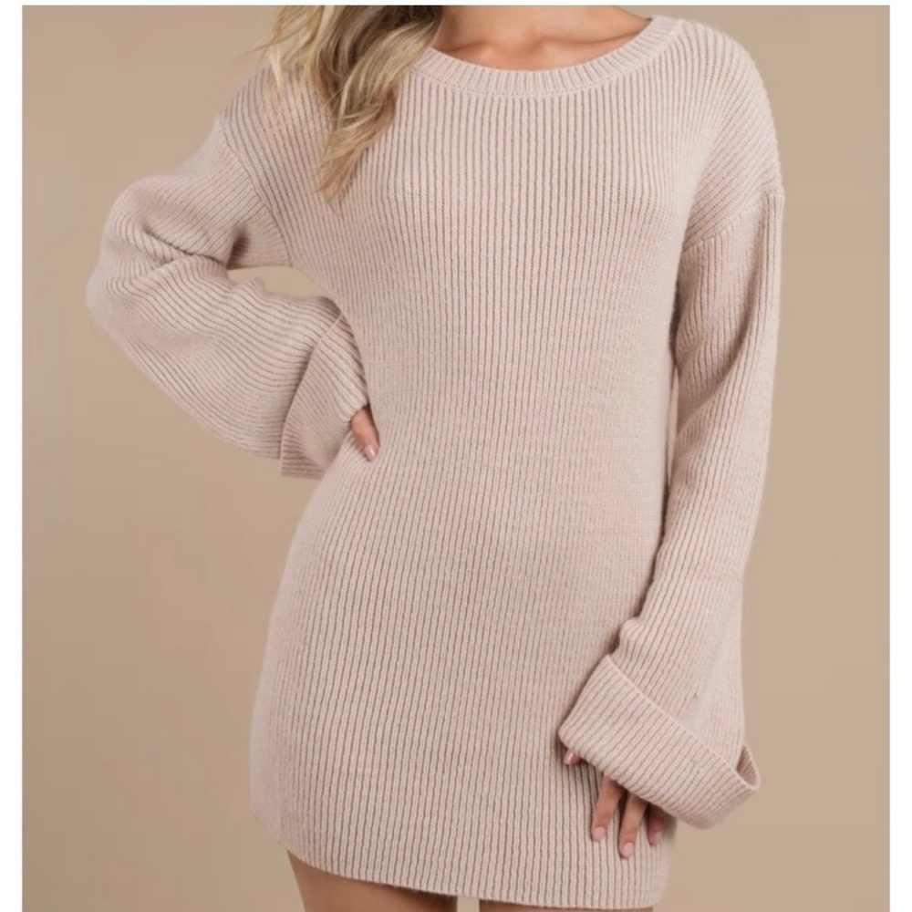 Tobi Allison Cuffed Sleeve Sweater Dress